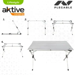 Aktive 110x70x70 Cm Aluminium Folding Table -Prim Camping Shop aktive 110x70x70 cm aluminium folding table 2