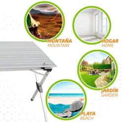 Aktive 110x70x70 Cm Aluminium Folding Table -Prim Camping Shop aktive 110x70x70 cm aluminium folding table 4