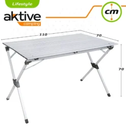 Aktive 110x70x70 Cm Aluminium Folding Table -Prim Camping Shop aktive 110x70x70 cm aluminium folding table 5