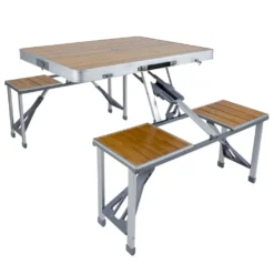 Bo-Camp Bamboo Folding Picnic Table Set