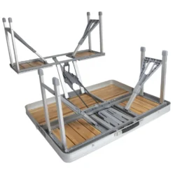 Bo-Camp Bamboo Folding Picnic Table Set -Prim Camping Shop bo camp bamboo folding picnic table set 5