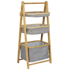 Bo-Camp Bayswater Bamboo Folding Cabinet With Baskets