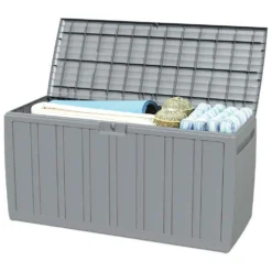 Top Outdoor Storage Resin Deck Box 270L -Prim Camping Shop gardiun top outdoor storage resin deck box 270l 1