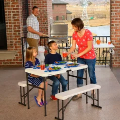 Lifetime Ultra-Resistant Folding Table With 2 Benches Set 106x61x74 Cm UV100 -Prim Camping Shop lifetime ultra resistant folding table with 2 benches set 106x61x74 cm uv100 6