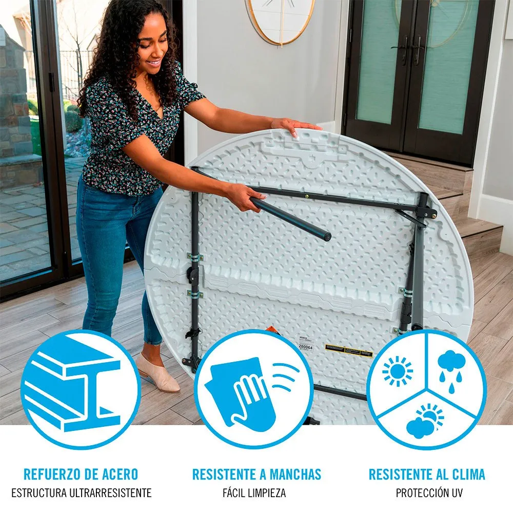 Lifetime Ultra-Resistant Multipurpose Folding Table 122x73.5 Cm UV100 6 Lifetime Ultra-Resistant Multipurpose Folding Table 122x73.5 Cm UV100 - Image 4