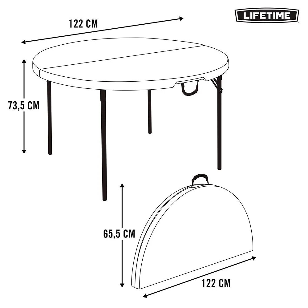 Lifetime Ultra-Resistant Multipurpose Folding Table 122x73.5 Cm UV100 10 Lifetime Ultra-Resistant Multipurpose Folding Table 122x73.5 Cm UV100 - Image 8