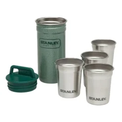 Stanley Shot Glass Set 4 Glasses 59ml + Green Canister