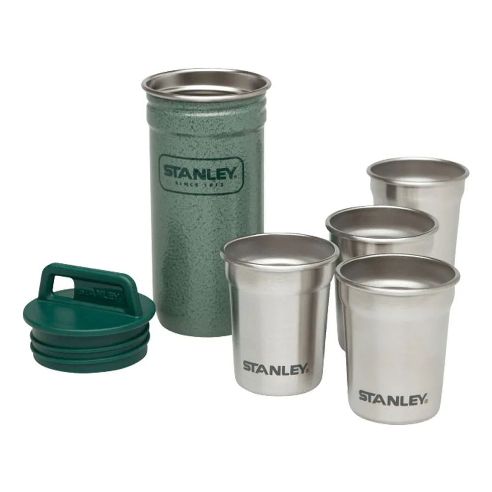 Stanley Shot Glass Set 4 Glasses 59ml + Green Canister 3 Stanley Shot Glass Set 4 Glasses 59ml + Green Canister