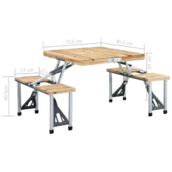 VIDAXL Folding Camping Table With 4 Seats -Prim Camping Shop vidaxl folding camping table with 4 seats 3